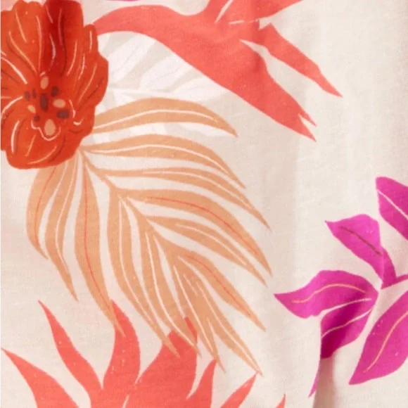 Brand New Baby Girl Tan Tropical Tank Romper, Size 24 Months, NWT - Picture 2 of 3